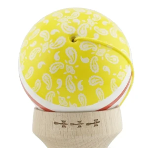 "kendama x original: chicanos", profesionala, flippy, rulment metalic, ața 62/65 cm, cupe mari, 7.5 х 6 х 18 cm, galben-alb Thumbnail 10