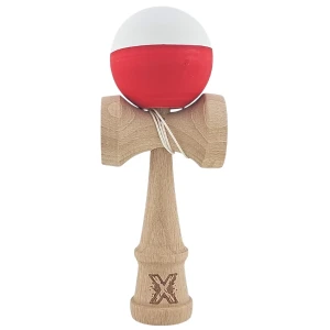 "kendama flippy x original", profesională, 7 х 6 х 18 cm, ața 35 cm, alb-roșu Thumbnail 2