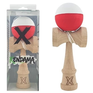 "kendama flippy x original", profesională, 7 х 6 х 18 cm, ața 35 cm, alb-roșu