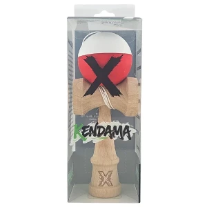 "kendama flippy x original", profesională, 7 х 6 х 18 cm, ața 35 cm, alb-roșu Thumbnail 3