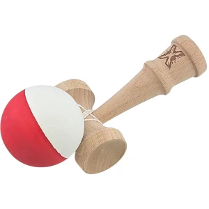 "kendama flippy x original", profesională, 7 х 6 х 18 cm, ața 35 cm, alb-roșu Thumbnail 4