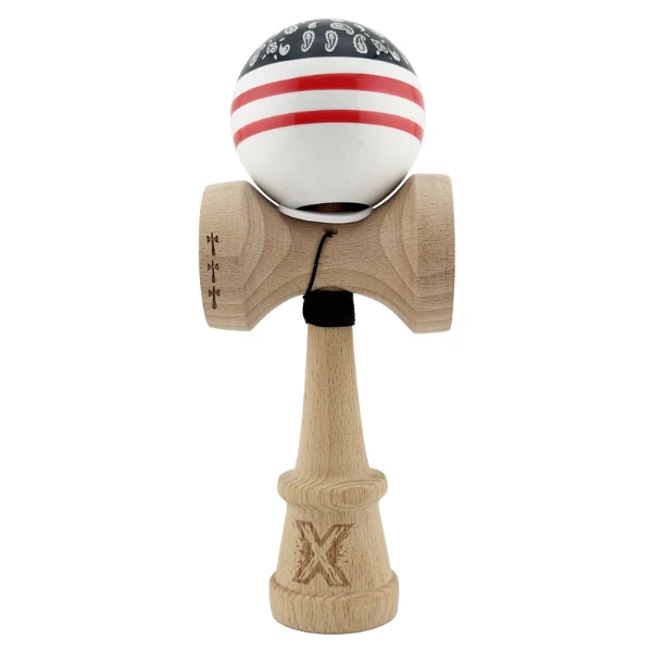 "kendama x original: chicanos", profesionala, flippy, rulment metalic, ața 62/65 cm, cupe mari, 7.5 х 6 х 18 cm, roșu-alb-negru 2