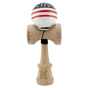 "kendama x original: chicanos", profesionala, flippy, rulment metalic, ața 62/65 cm, cupe mari, 7.5 х 6 х 18 cm, roșu-alb-negru Thumbnail 2