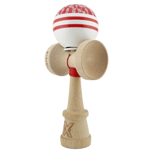 "kendama x original: chicanos", profesionala, flippy, rulment metalic, ața 62/65 cm, cupe mari, 7.5 х 6 х 18 cm, roșu-alb 5