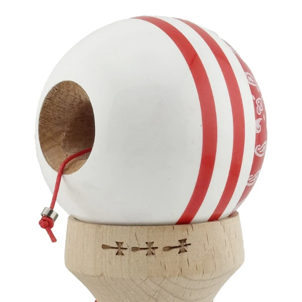 "kendama x original: chicanos", profesionala, flippy, rulment metalic, ața 62/65 cm, cupe mari, 7.5 х 6 х 18 cm, roșu-alb 9