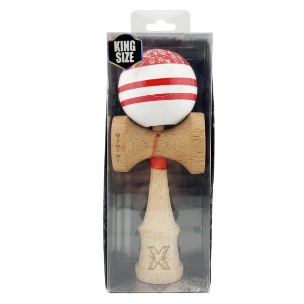 "kendama x original: chicanos", profesionala, flippy, rulment metalic, ața 62/65 cm, cupe mari, 7.5 х 6 х 18 cm, roșu-alb 3
