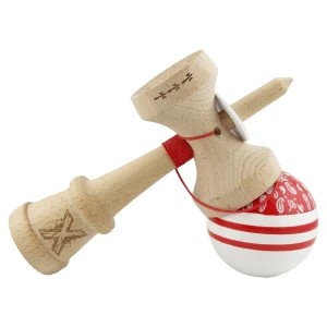 "kendama x original: chicanos", profesionala, flippy, rulment metalic, ața 62/65 cm, cupe mari, 7.5 х 6 х 18 cm, roșu-alb Thumbnail 7