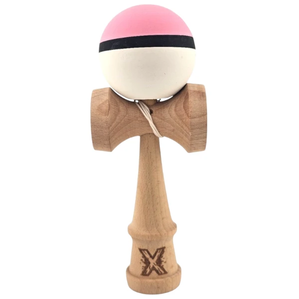 "kendama flippy x original", profesională, 7 х 6 х 18 cm, ața 35 cm, roz-alb 2