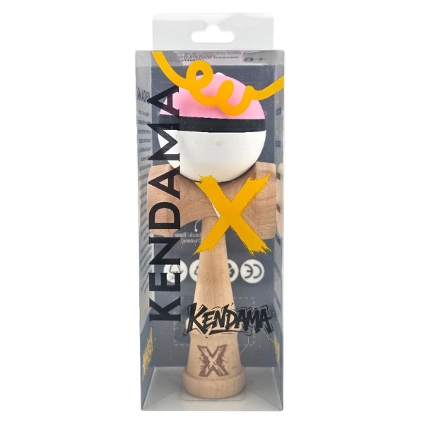"kendama flippy x original", profesională, 7 х 6 х 18 cm, ața 35 cm, roz-alb 3