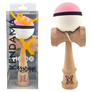 "kendama flippy x original", profesională, 7 х 6 х 18 cm, ața 35 cm, roz-alb Thumbnail 2