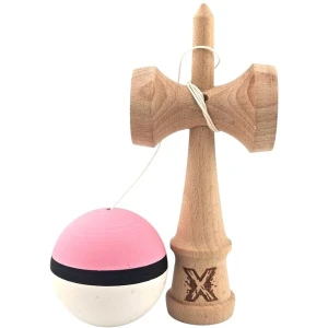 "kendama flippy x original", profesională, 7 х 6 х 18 cm, ața 35 cm, roz-alb Thumbnail 4