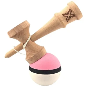 "kendama flippy x original", profesională, 7 х 6 х 18 cm, ața 35 cm, roz-alb Thumbnail 5