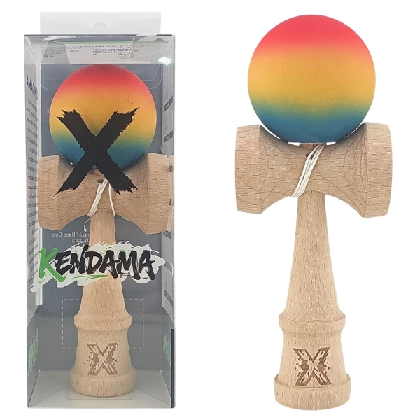 "kendama flippy x original", profesională, 7 х 6 х 18 cm, ața 35 cm, tricolor 2