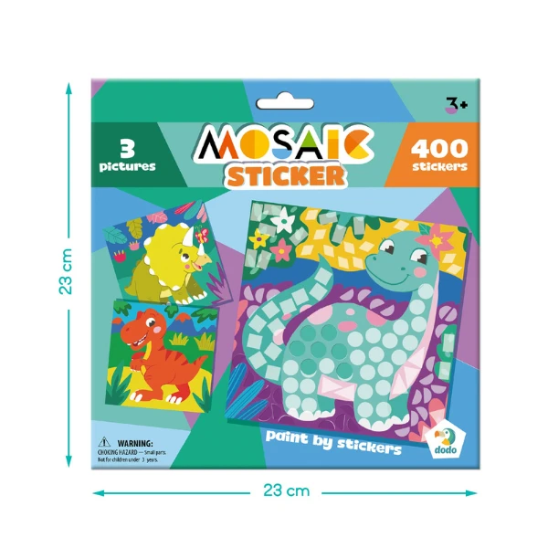 Mozaic cu abțibilduri "dinozauri", 400 elem. 5