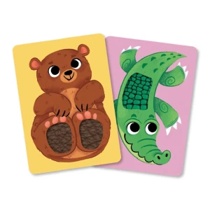 Set de carduri cu elemente tactile montessori „puii animalelor” Thumbnail 6
