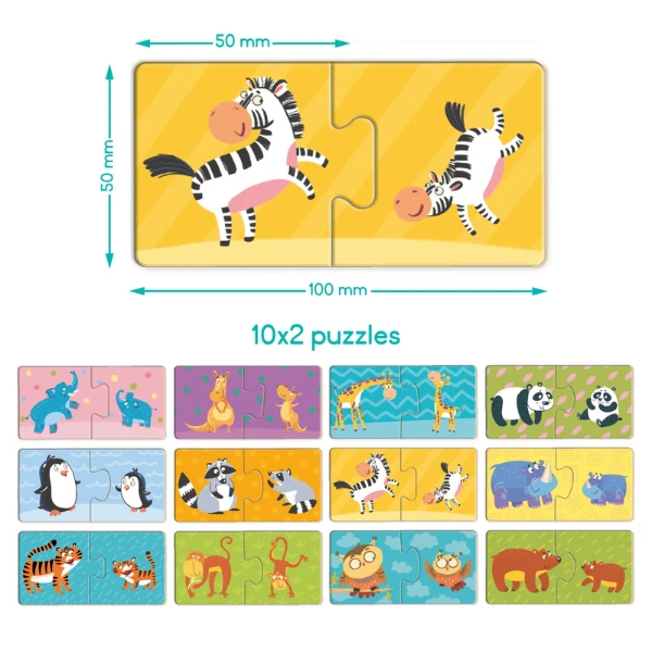 Puzzle duo "mama și puiul", 24 elem. 4