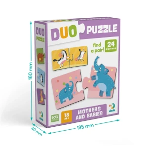 Puzzle duo "mama și puiul", 24 elem. Thumbnail 5