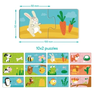 Puzzle duo "cine ce mănâncă?", 24 elem. Thumbnail 4