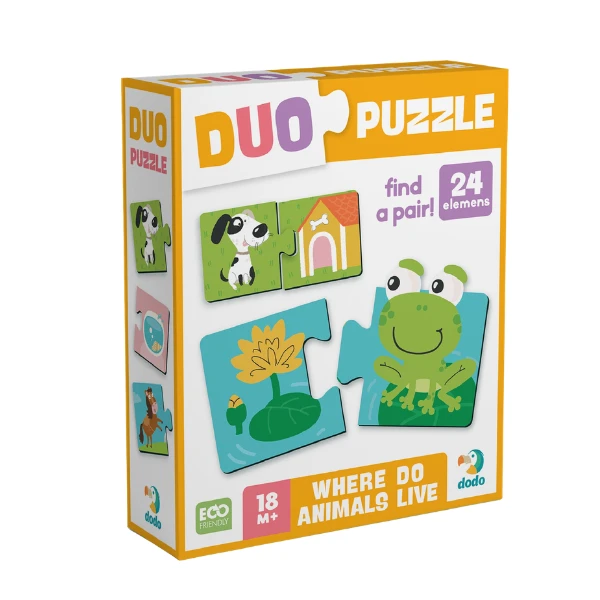 Puzzle duo "animalele și căsuțele lor", 24 elem. 3