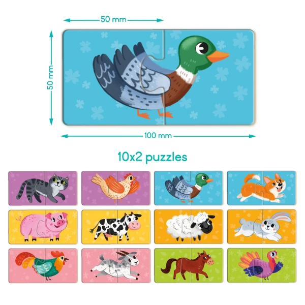 Puzzle duo "animale", 24 elem. 4