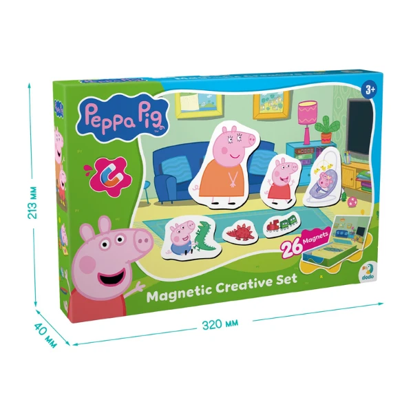 Joc de dezvoltare cu tablă magnetică, seria purcelușa peppa, 26 elem. 9