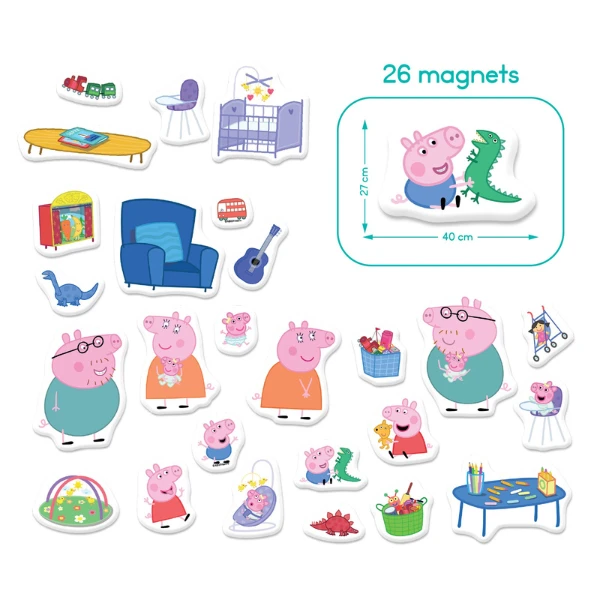 Joc de dezvoltare cu tablă magnetică, seria purcelușa peppa, 26 elem. 4