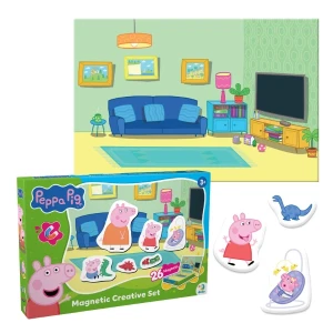 Joc de dezvoltare cu tablă magnetică, seria purcelușa peppa, 26 elem. Thumbnail 6