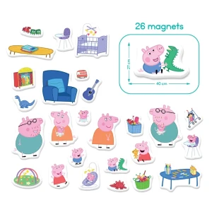 Joc de dezvoltare cu tablă magnetică, seria purcelușa peppa, 26 elem. Thumbnail 4