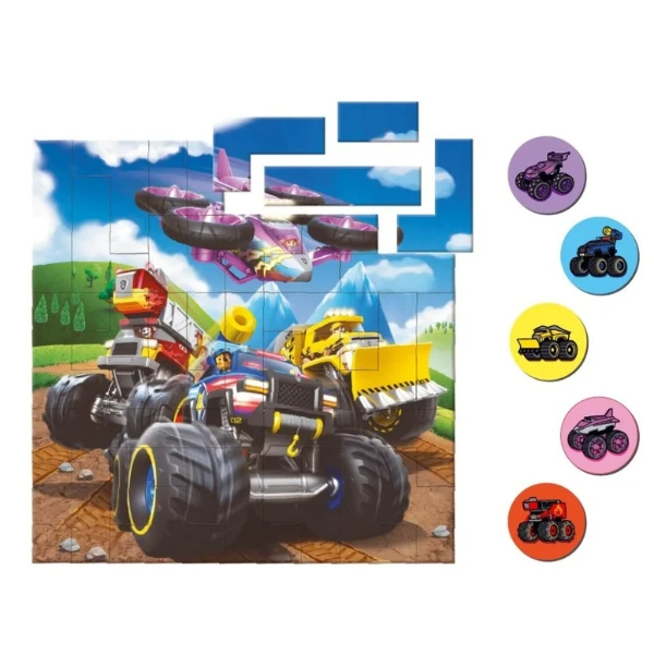 Puzzle magnetic "rescue wheels", seria patrula cățelușilor, 40 elem. 2