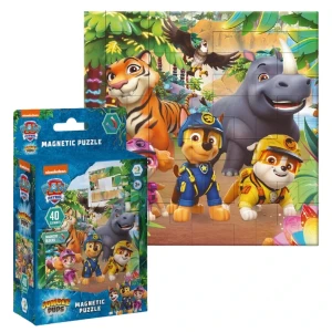 Puzzle magnetic "junglă", seria patrula cățelușilor, 40 elem.