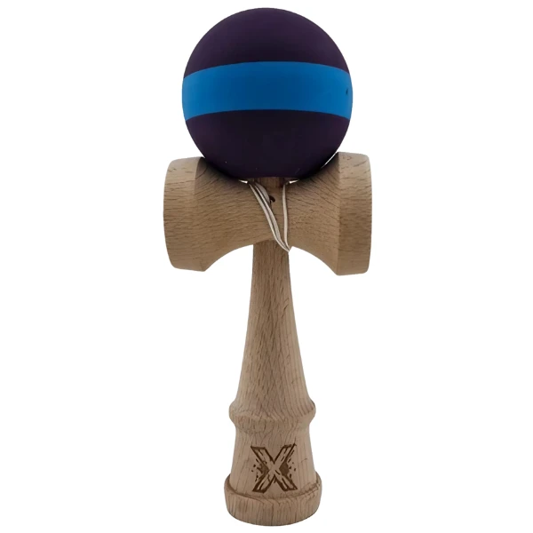 "kendama flippy x original", profesională, 7 х 6 х 18 cm, ața 35 cm, mov-albastru 2