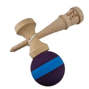 "kendama flippy x original", profesională, 7 х 6 х 18 cm, ața 35 cm, mov-albastru Thumbnail 4