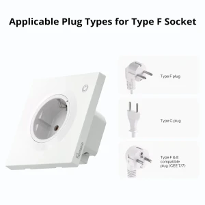 Розетка sonoff matter over wi-fi orb wall socket (ws01tpf-e), белая Thumbnail 3