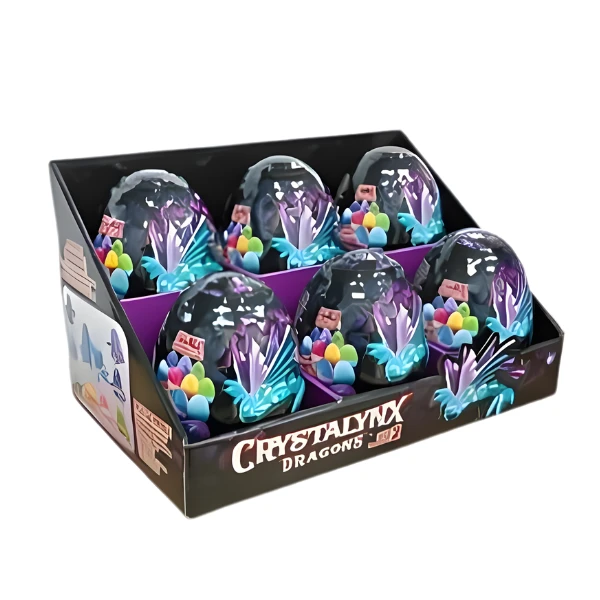 Figurină surpriză „dragon în ou de cristal”, în ass. 3