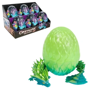 Figurină surpriză „dragon în ou de cristal”, în ass.