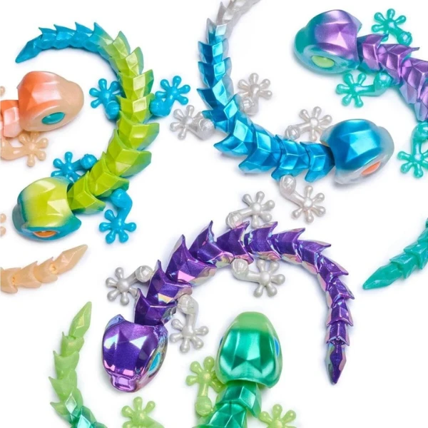 Figurină gecko în ou de cristal, 6 modele 5