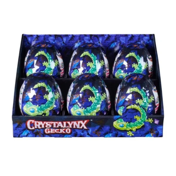 Figurină gecko în ou de cristal, 6 modele 3