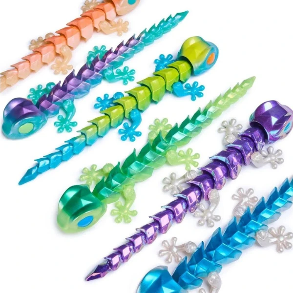 Figurină gecko în ou de cristal, 6 modele 4