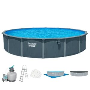 Bestway piscină hydrium 732x132 cm, 49200 l, carcas metal
