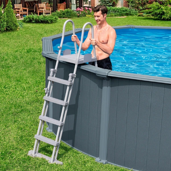 Bestway piscină hydrium 488x132 cm, 21490 l, carcas metal 8
