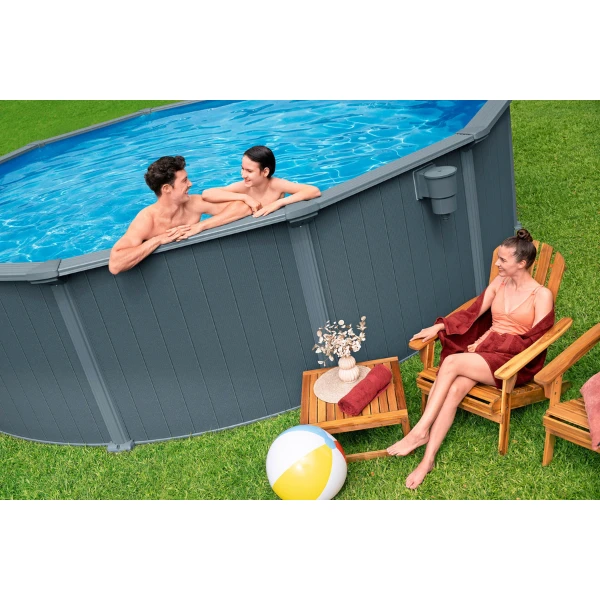 Bestway piscină hydrium 488x132 cm, 21490 l, carcas metal 12
