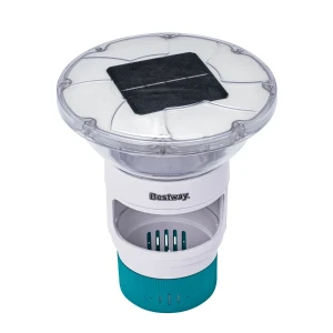 Bestway dozator plutitor cu led pentru tablete, pe bază de energie solară solarglow, 7,6 cm
