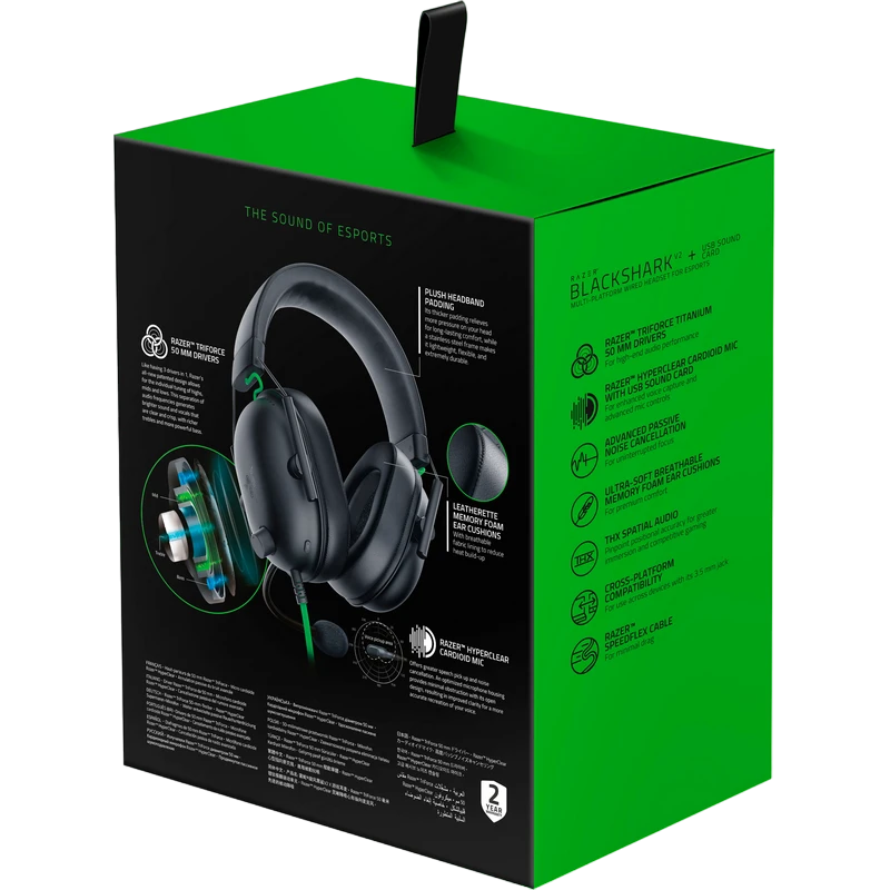 Căști razer blackshark v2 x, cu fir, negru 7
