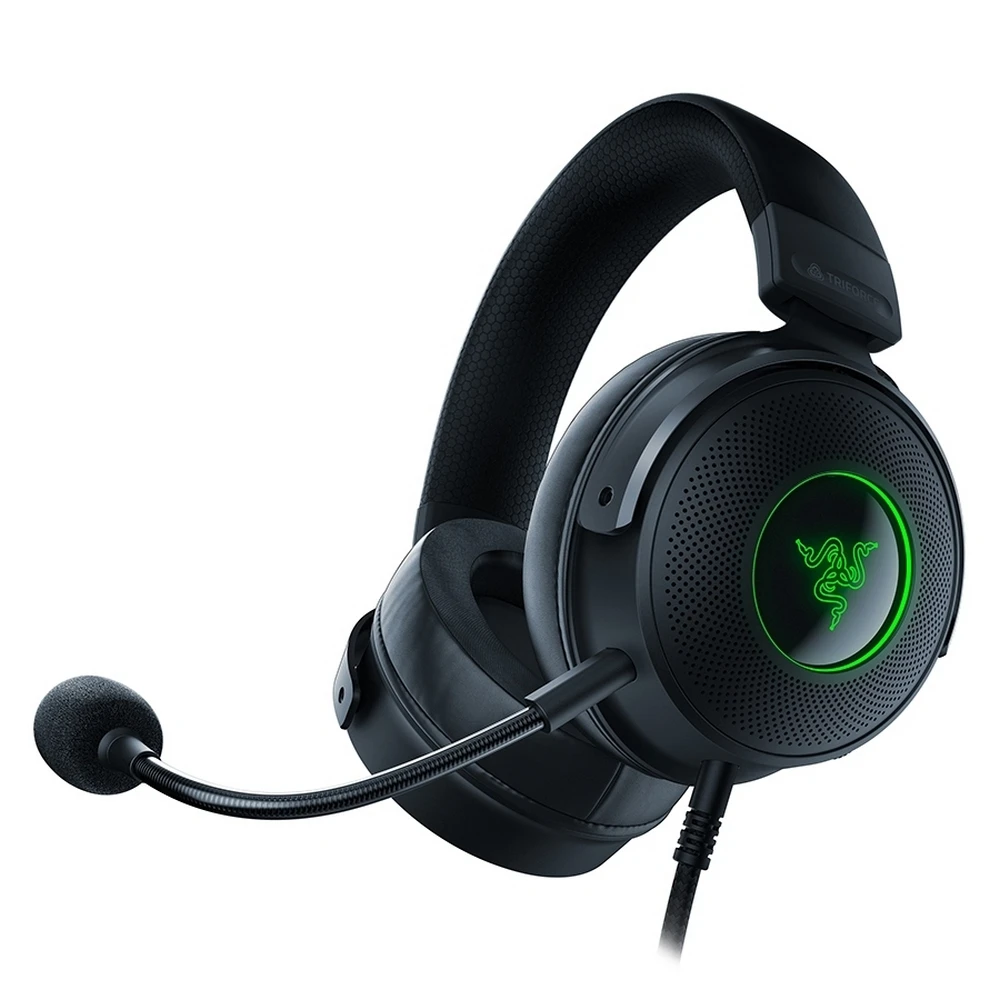 Игровая гарнитура razer kraken v3, проводной аналоговый, чёрный 6