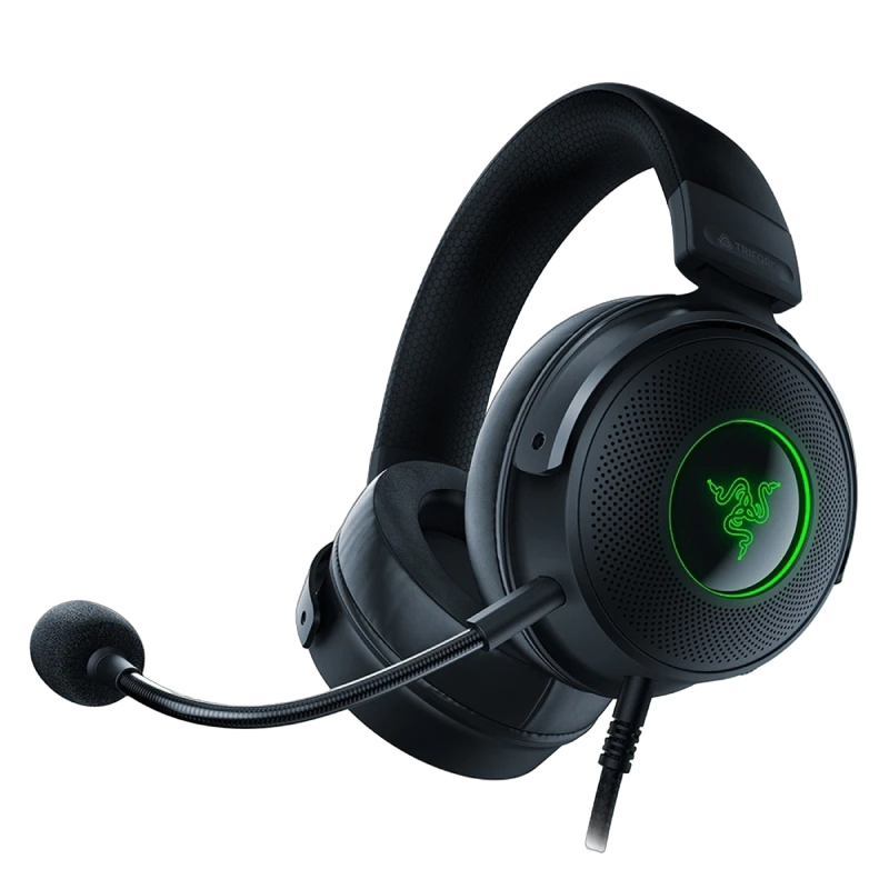 Игровая гарнитура razer kraken v3, проводной аналоговый, чёрный 4