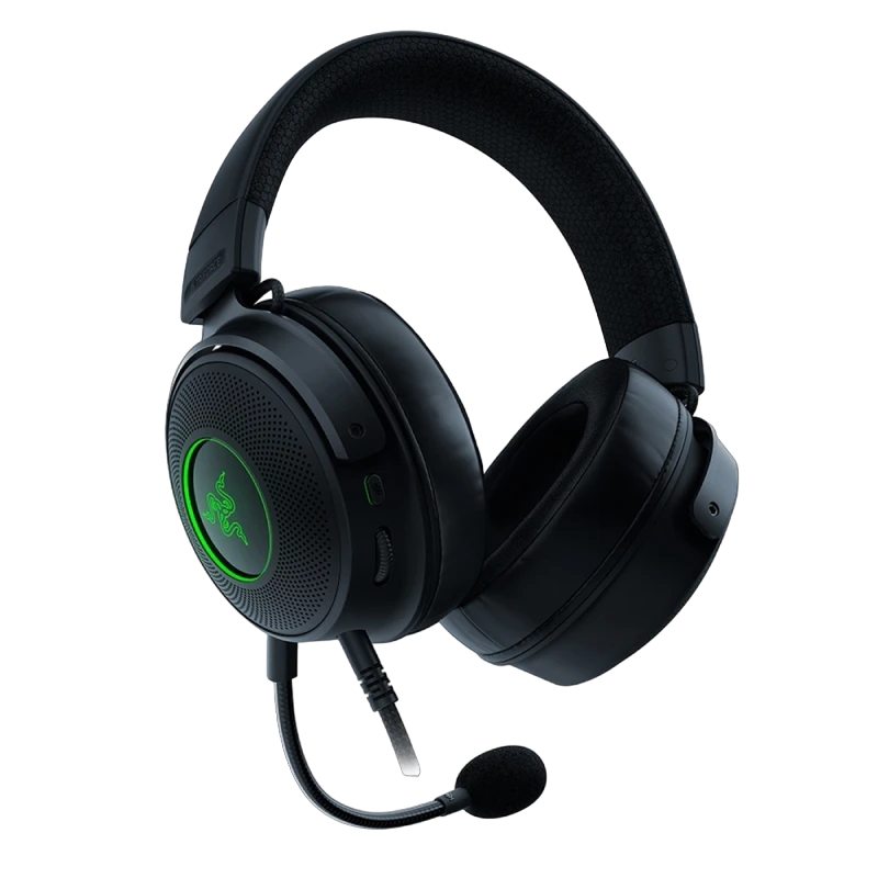 Игровая гарнитура razer kraken v3, проводной аналоговый, чёрный 3