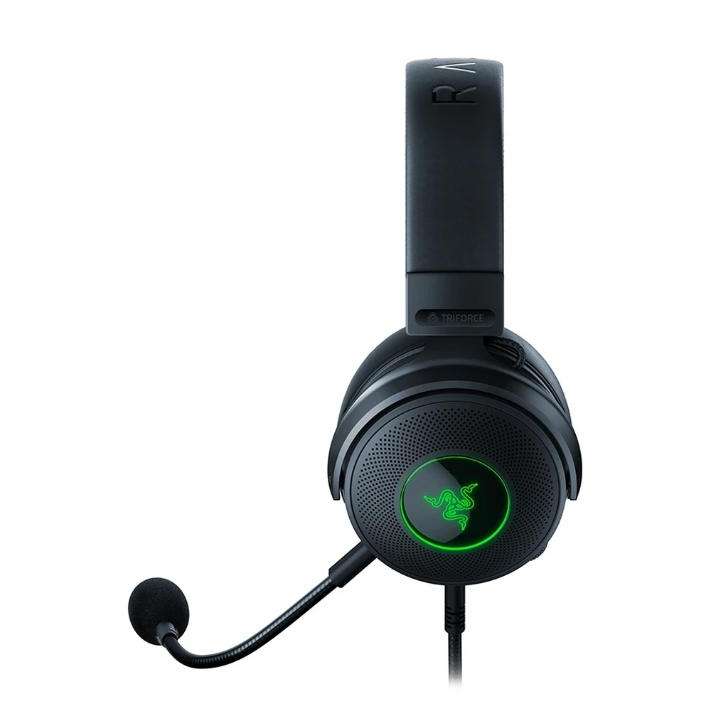 Игровая гарнитура razer kraken v3, проводной аналоговый, чёрный 10