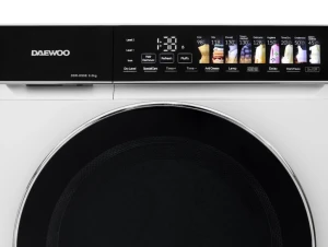 Сушильная машина daewoo ddr-hs9e-1, 9 кг, класс e, электронное управление, тепловой насос, сенсорные кнопки, чёрная панель управления с крупными пиктограммами Thumbnail 5