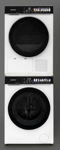 Сушильная машина daewoo ddr-hs9e-1, 9 кг, класс e, электронное управление, тепловой насос, сенсорные кнопки, чёрная панель управления с крупными пиктограммами Thumbnail 6