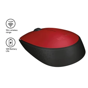 Беcпроводная мышь logitech m171, красный Thumbnail 12